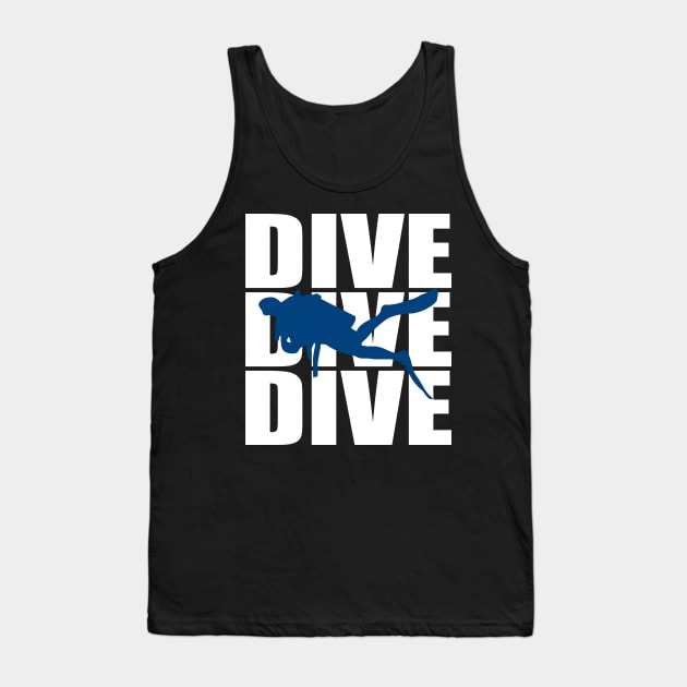 shark diving Tank Top by smringah